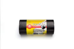 Мешки для мусора ПНД 30л в рул. Стандарт (50*57,5 /5,6мкм 50шт/рул 20рул/кор) черные HM305020